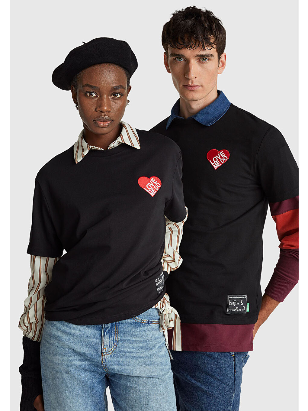 Unisex Siyah %100 Pamuk The Beatles T-Shirt-8