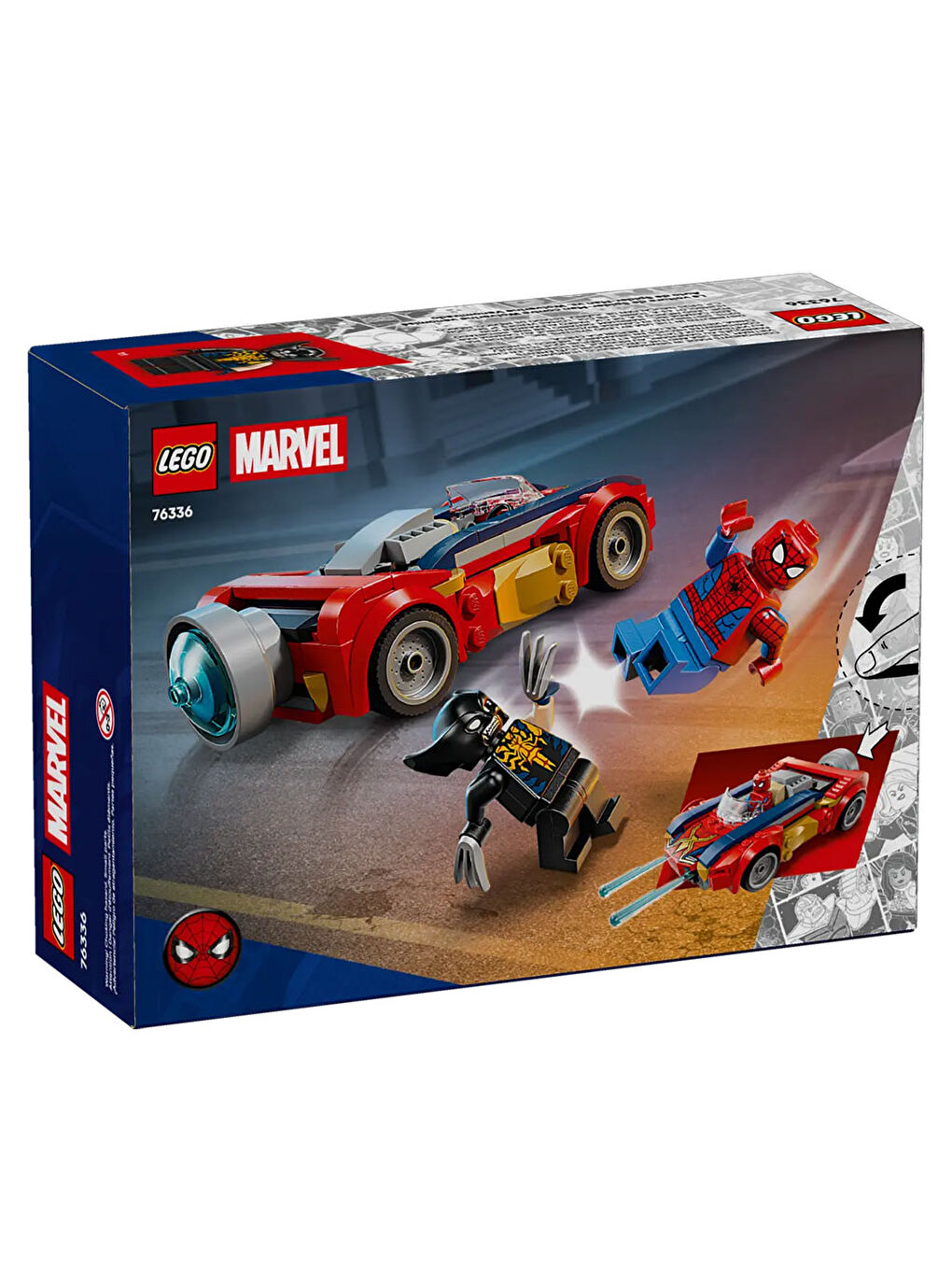 Marvel Örümcek Adam Arabası vs. Venom Wolverine 76336-6