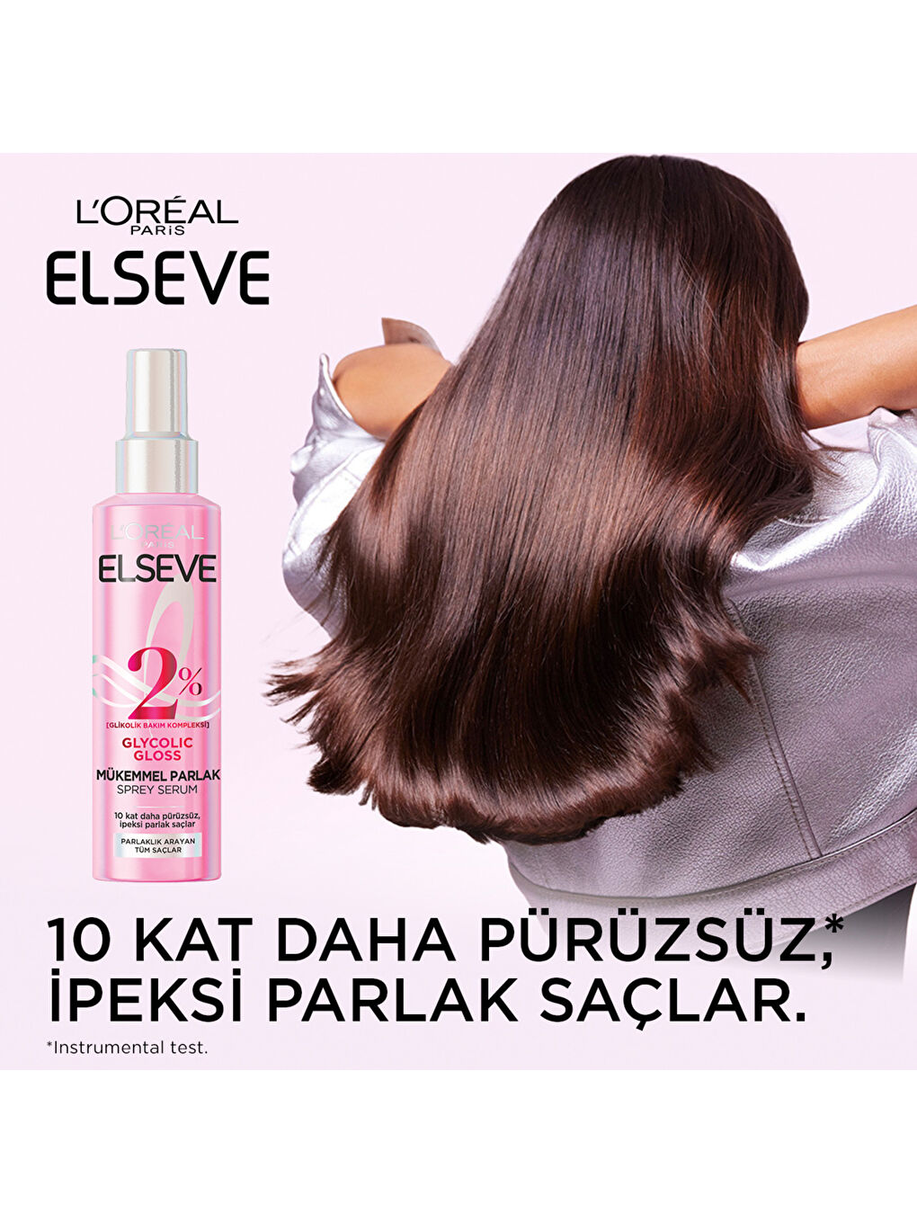 Elseve Glycolic Gloss Mükemmel Parlaklık Veren Saç Bakım Sprey Serumu 150ml-1