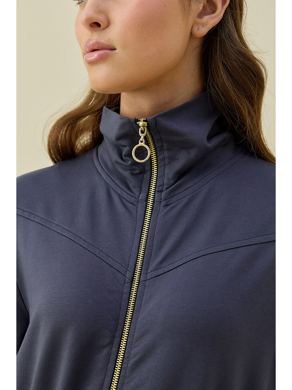 Penye Kolej Elbise 1796 İndigo-2