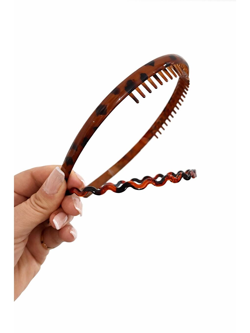 Kahverengi 2 Adet Dalgalı ve Dişli Taç-1