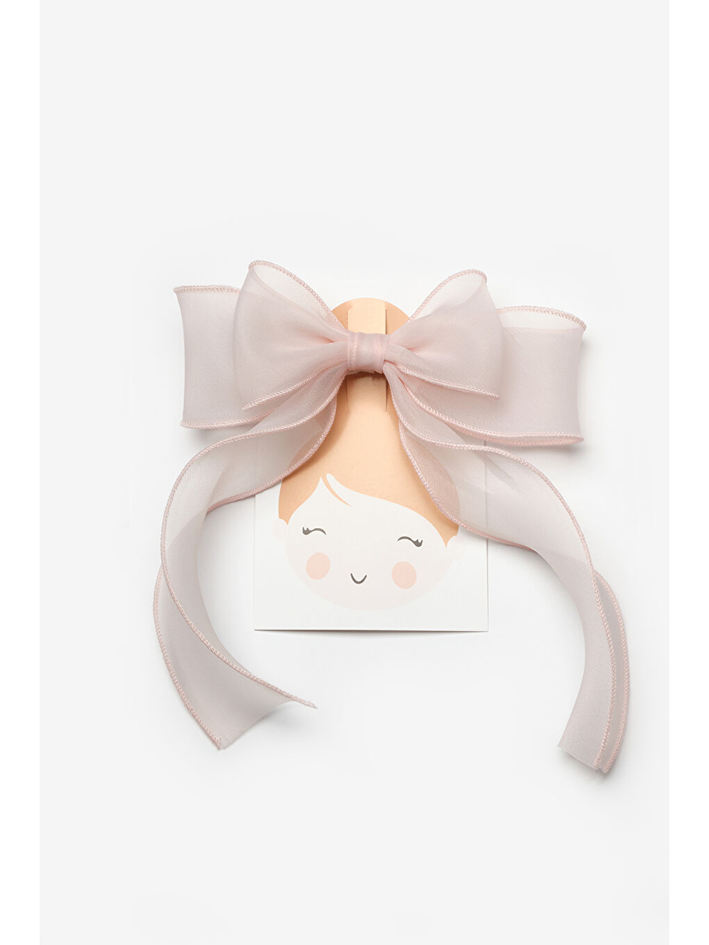 Pembe Pudra Kuyruklu Fiyonk Kız Çocuk Otomatik Toka