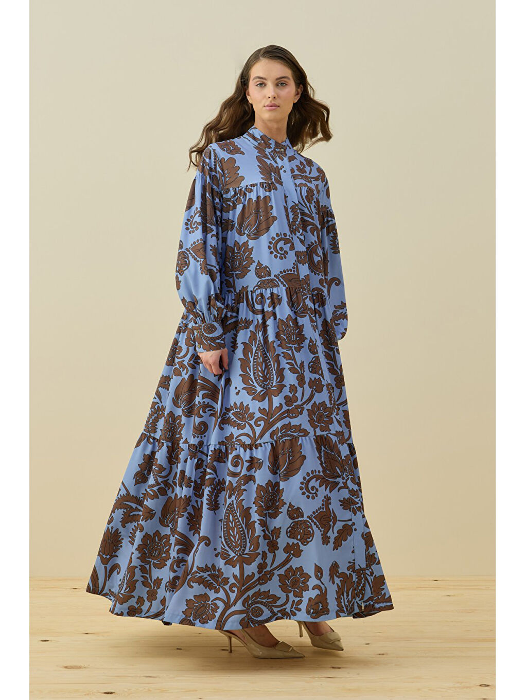 Marakeş Elbise 1775 Kahverengi-4