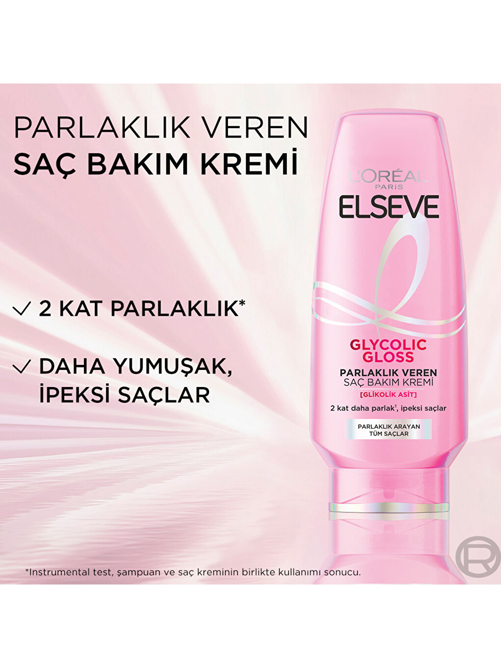 Elseve Glycolic Gloss Parlaklık Veren Saç Bakım Kremi 250ml-3