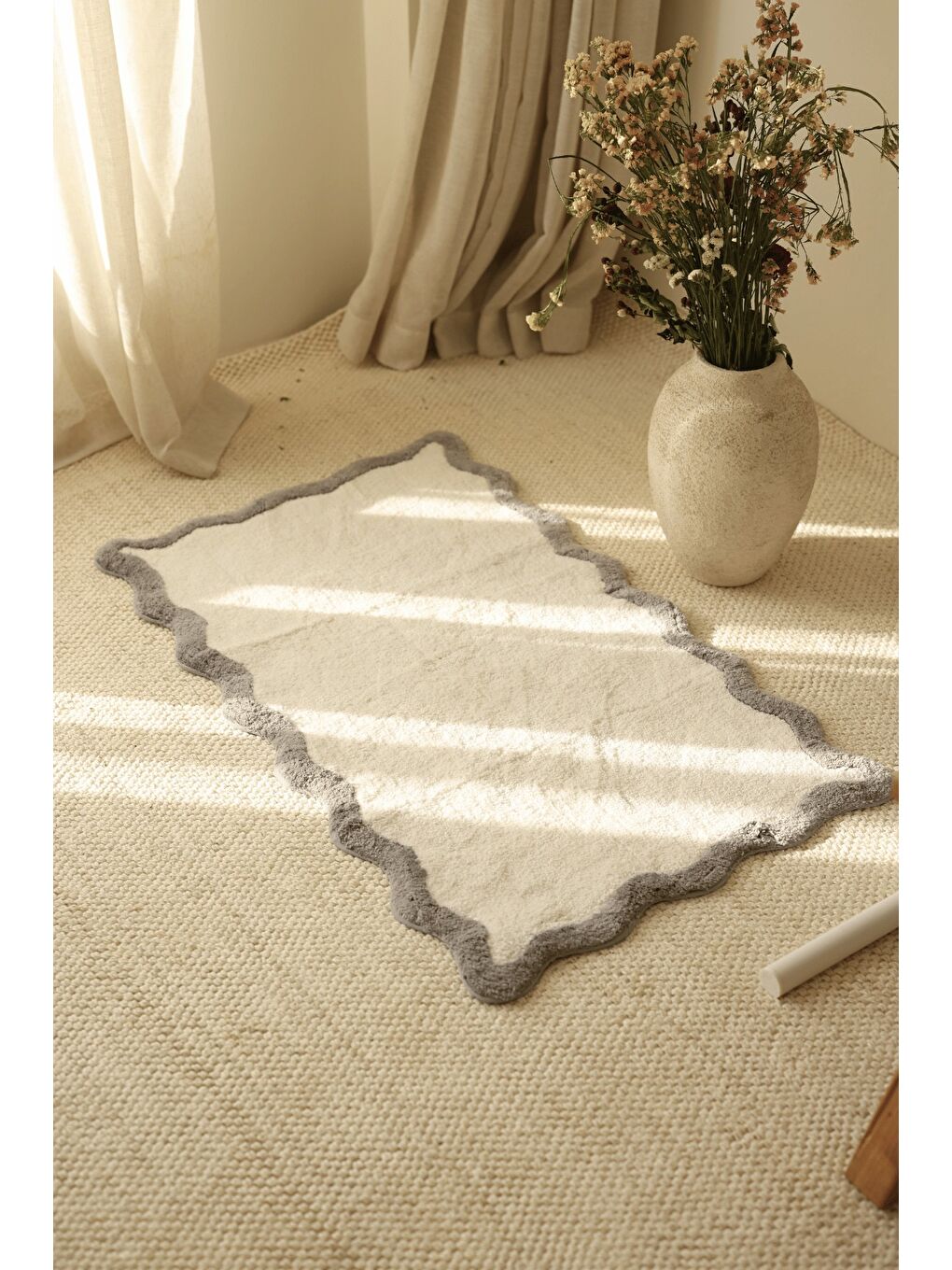 Scallop Banyo Paspası 60x100 Gri-1