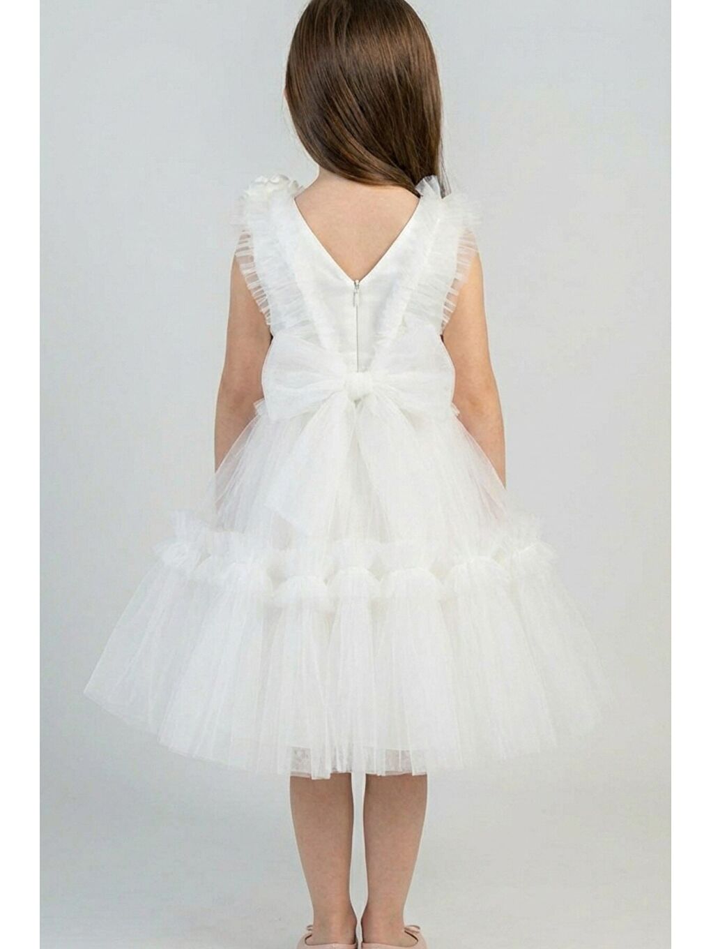 Ekru Kız Çocuk Abiye-2