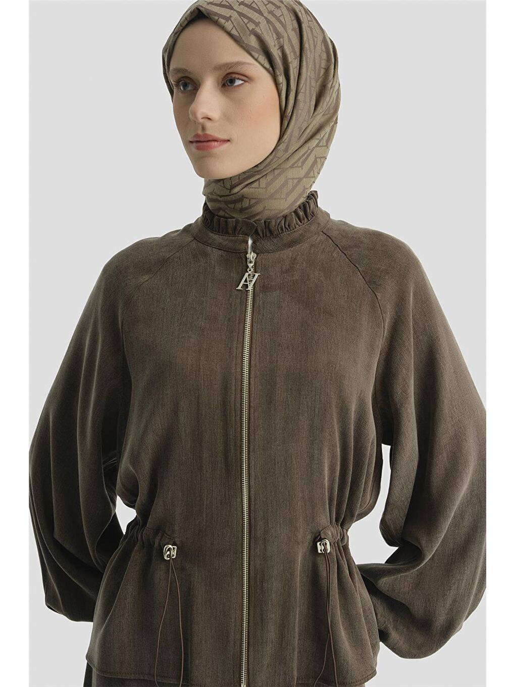 Kahverengi Kupra Ceketli Takım Kahve-1