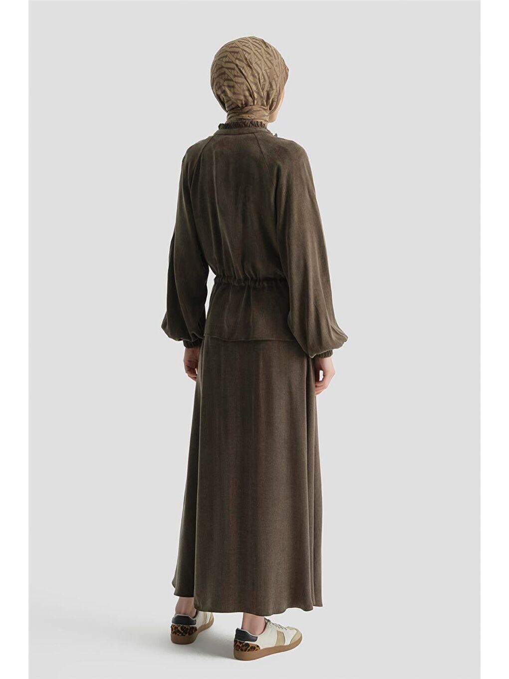 Kahverengi Kupra Ceketli Takım Kahve-4