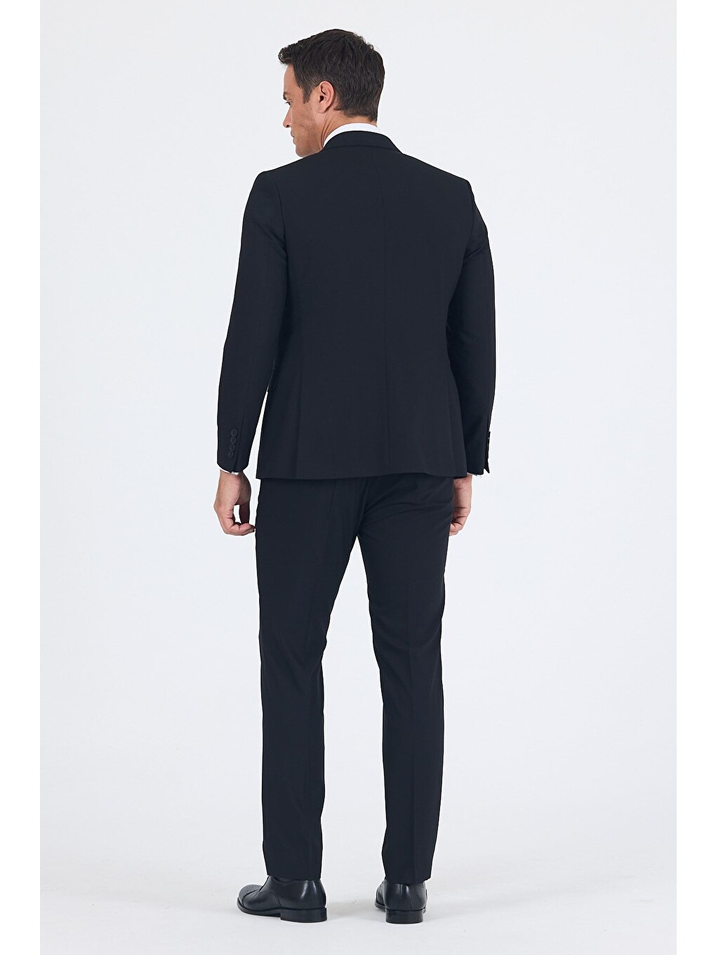 Siyah Kılıç Yaka Esnek 6 Drop Slim Fit Basic Takım Elbise 1001255011-3