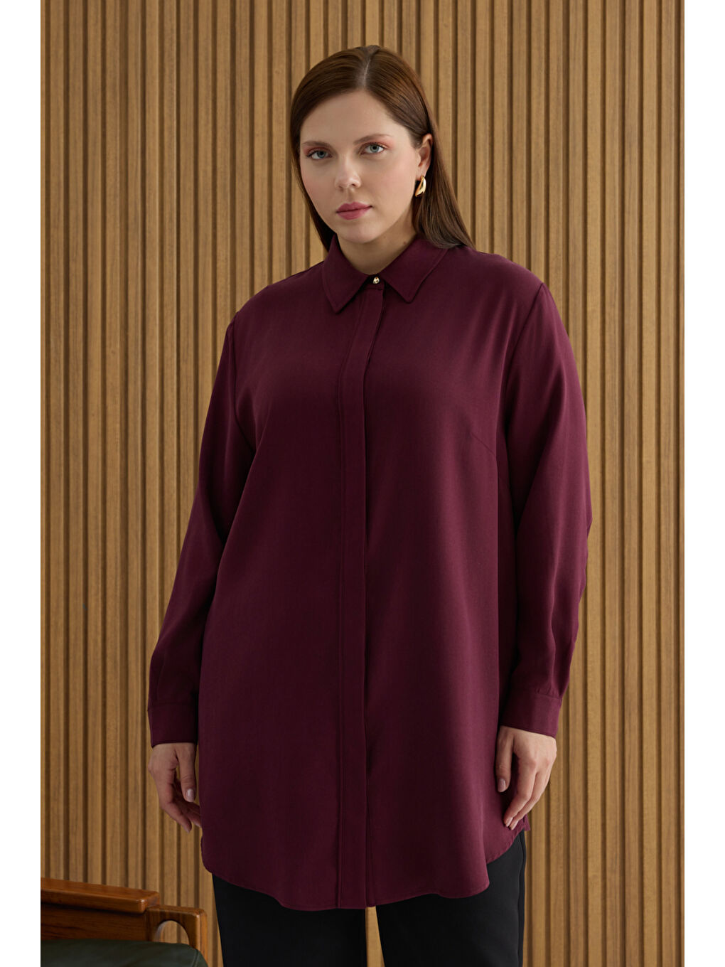 Bordo Lyocell Tunik-1