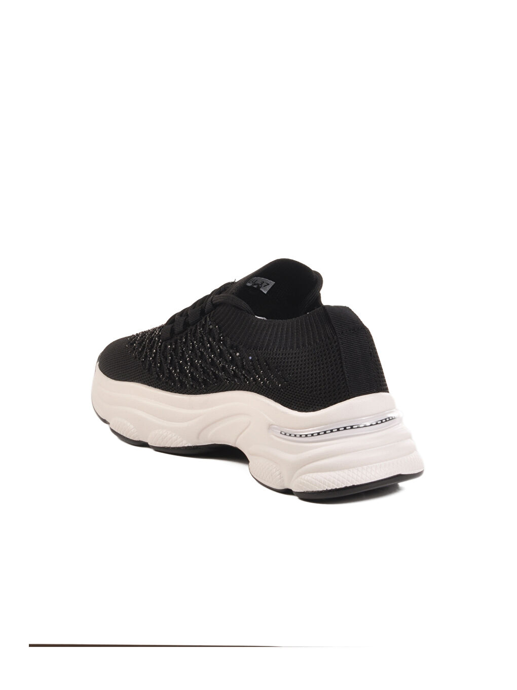 Siyah Hafif Triko Örme Anatomik Kadın Sneaker B064 Z-3
