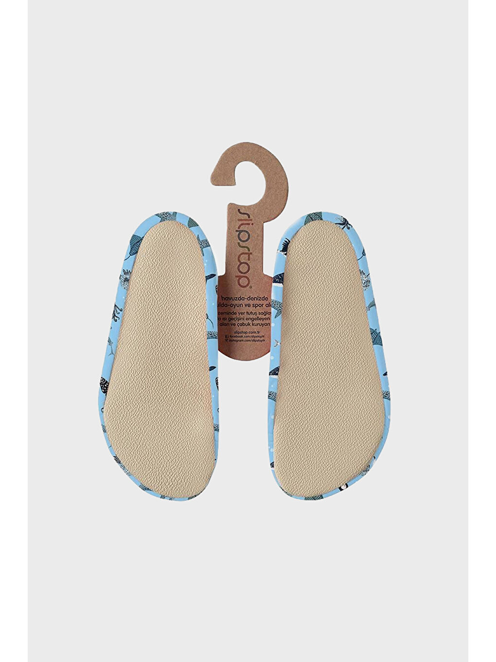 Mavi Atlantis Desenli Kaydırmaz Taban Havuz ve Deniz Ayakkabısı SS2531000005-1