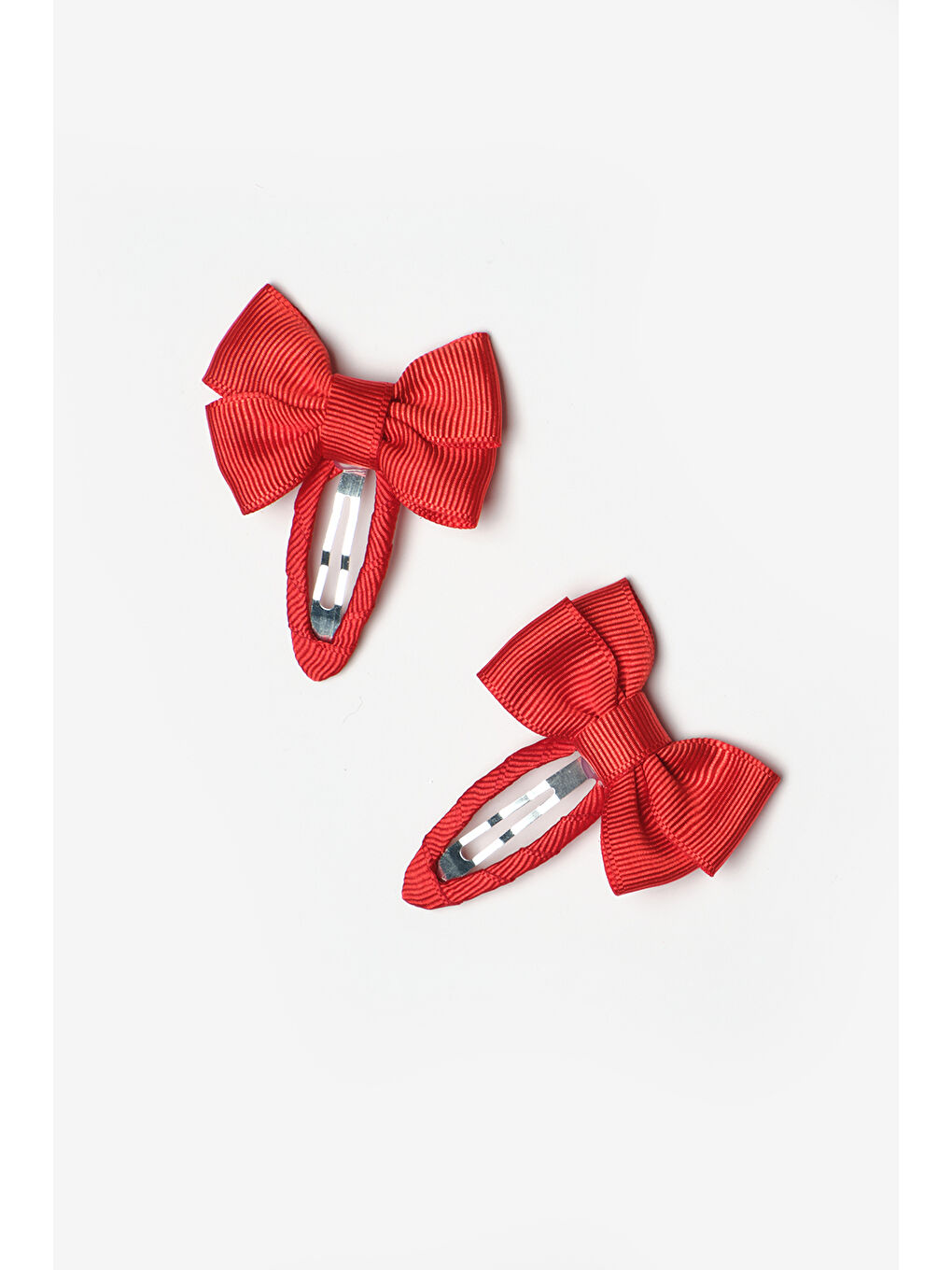 Kırmızı İkili Fiyonk Kız Çocuk Çıt Çıt Toka