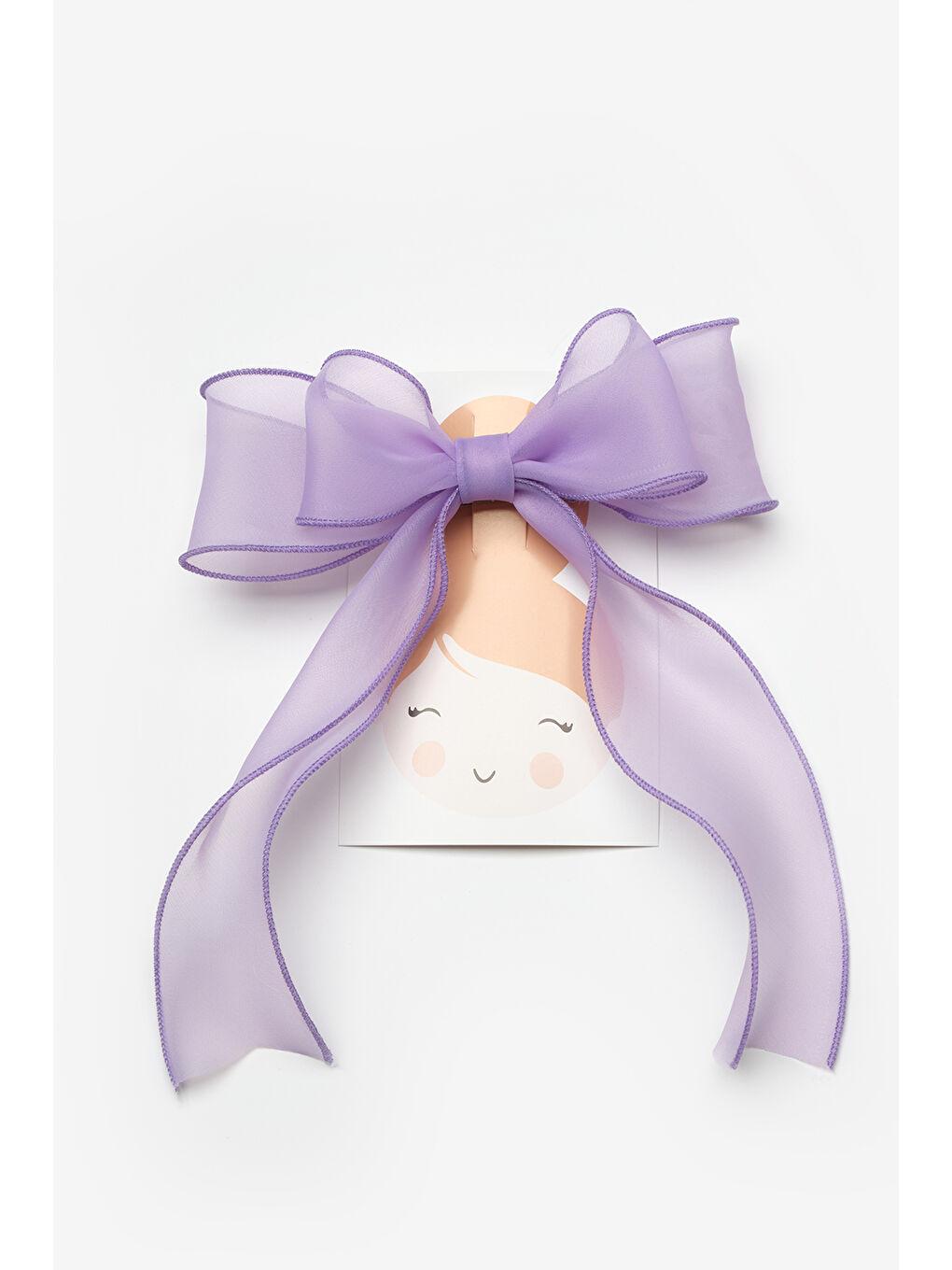 Lila Kuyruklu Fiyonk Kız Çocuk Otomatik Toka