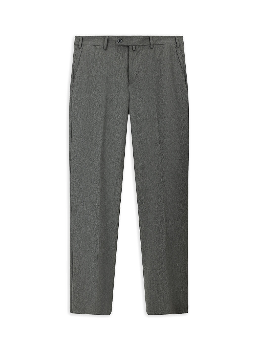 Gri Regular Fit Klasik Kumaş Pantolon-5