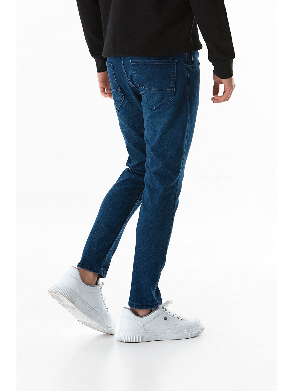 Fullamoda Mavi Fermuarlı Straight Jean Pantolon - 2