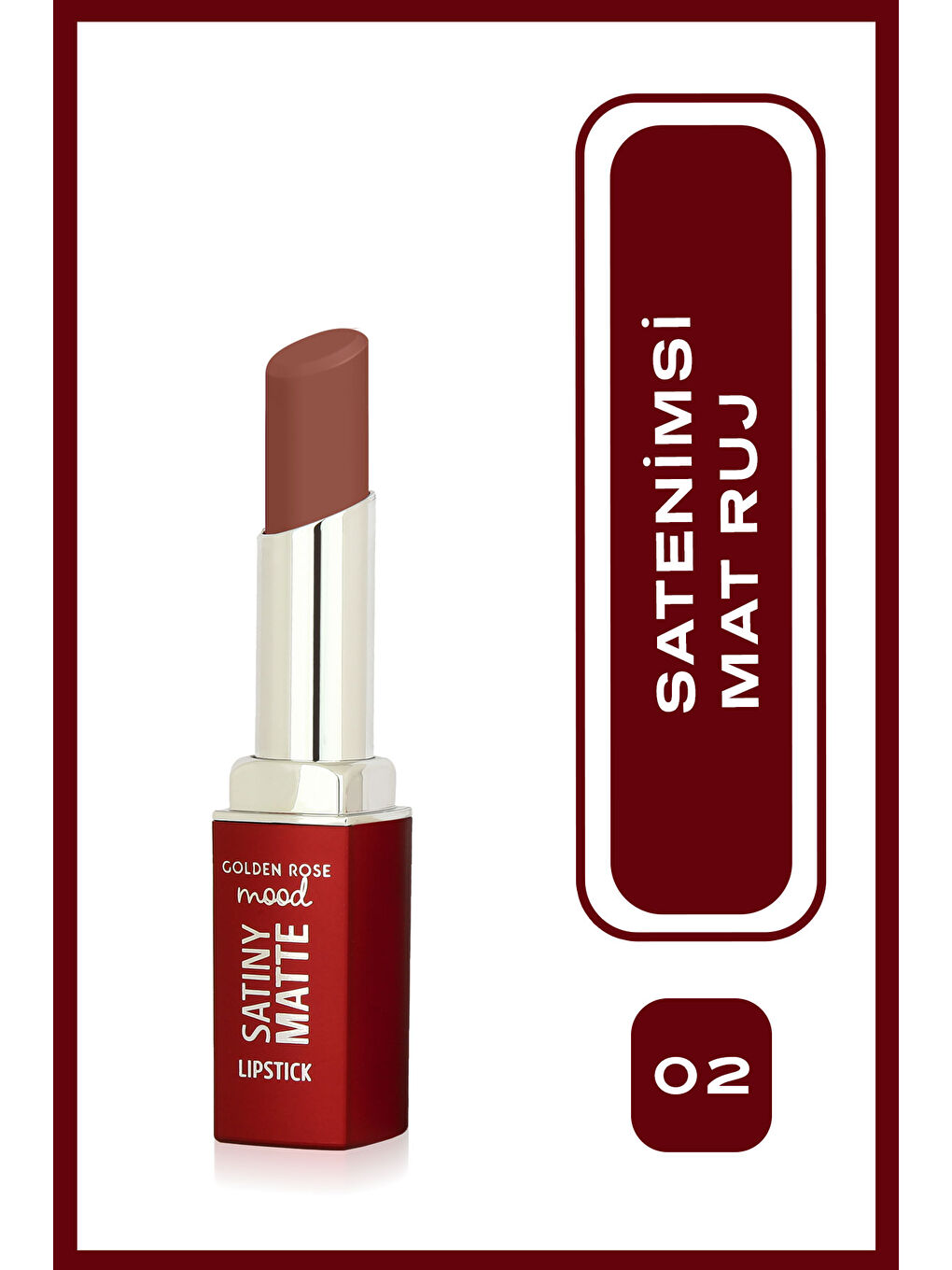 Mood Satiny Mat Ruj No:02 Velvet Taupe