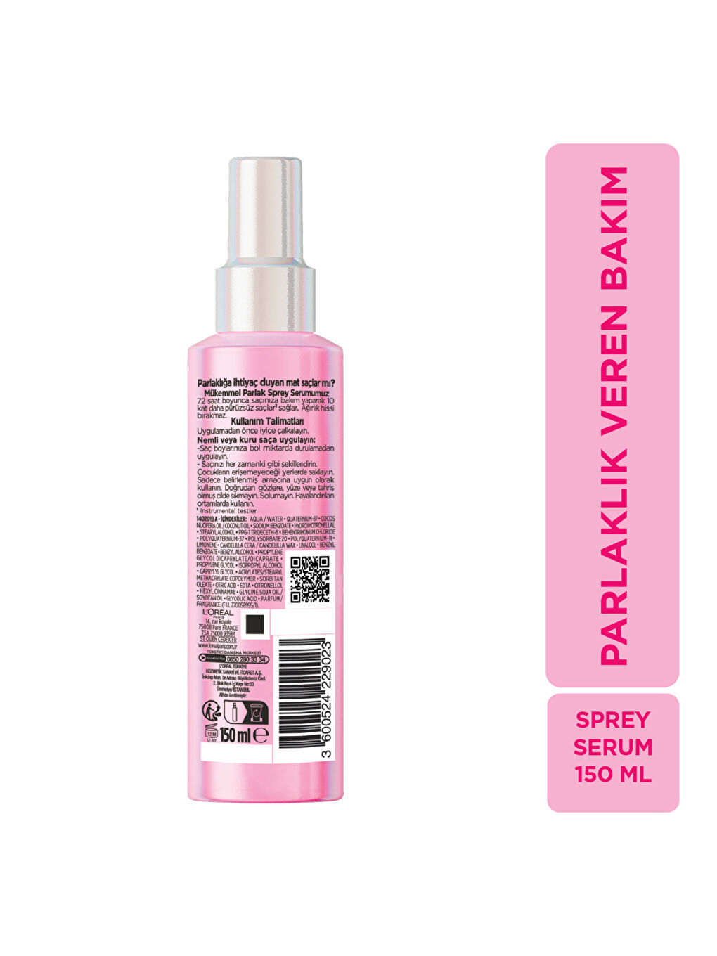 Elseve Glycolic Gloss Mükemmel Parlaklık Veren Saç Bakım Sprey Serumu 150ml-7