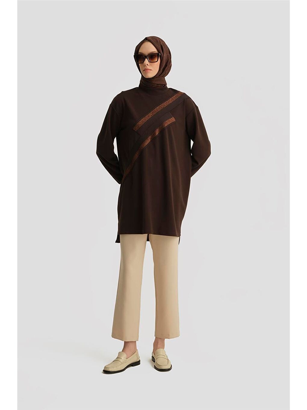 Trend Tunik 24Kt418 Kahverengi