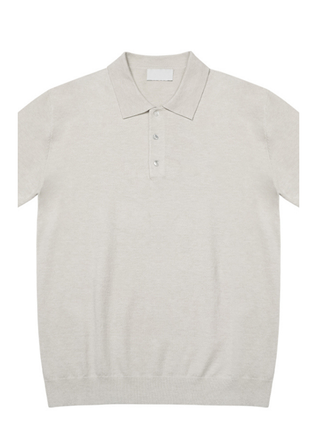 Erkek Bej Düğmeli Regular Fit Triko T-Shirt-2