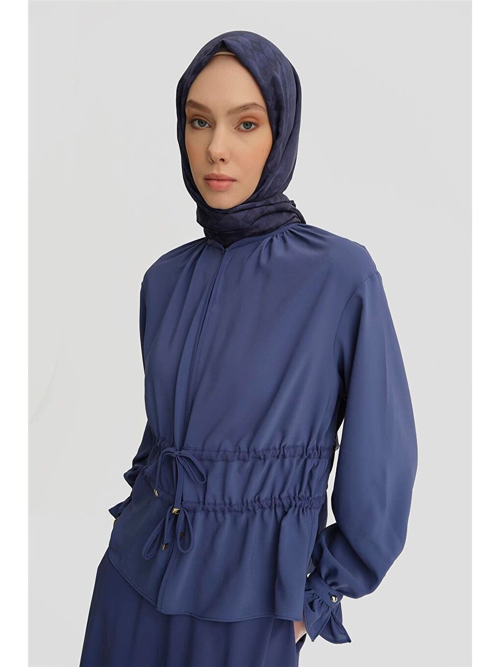 Çift Kemerli Takım 25Y6016 Puslu Mor