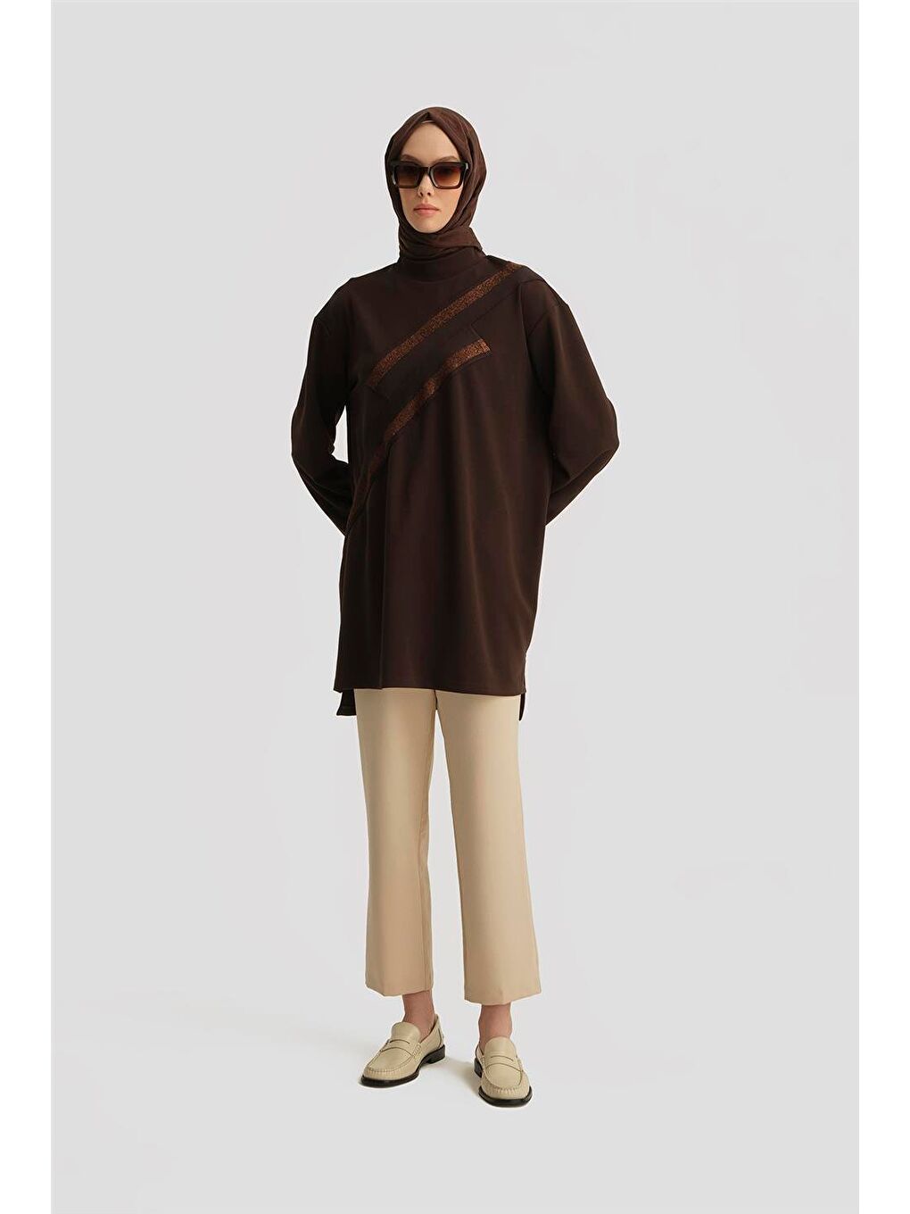 Trend Tunik 24Kt418 Kahverengi-1