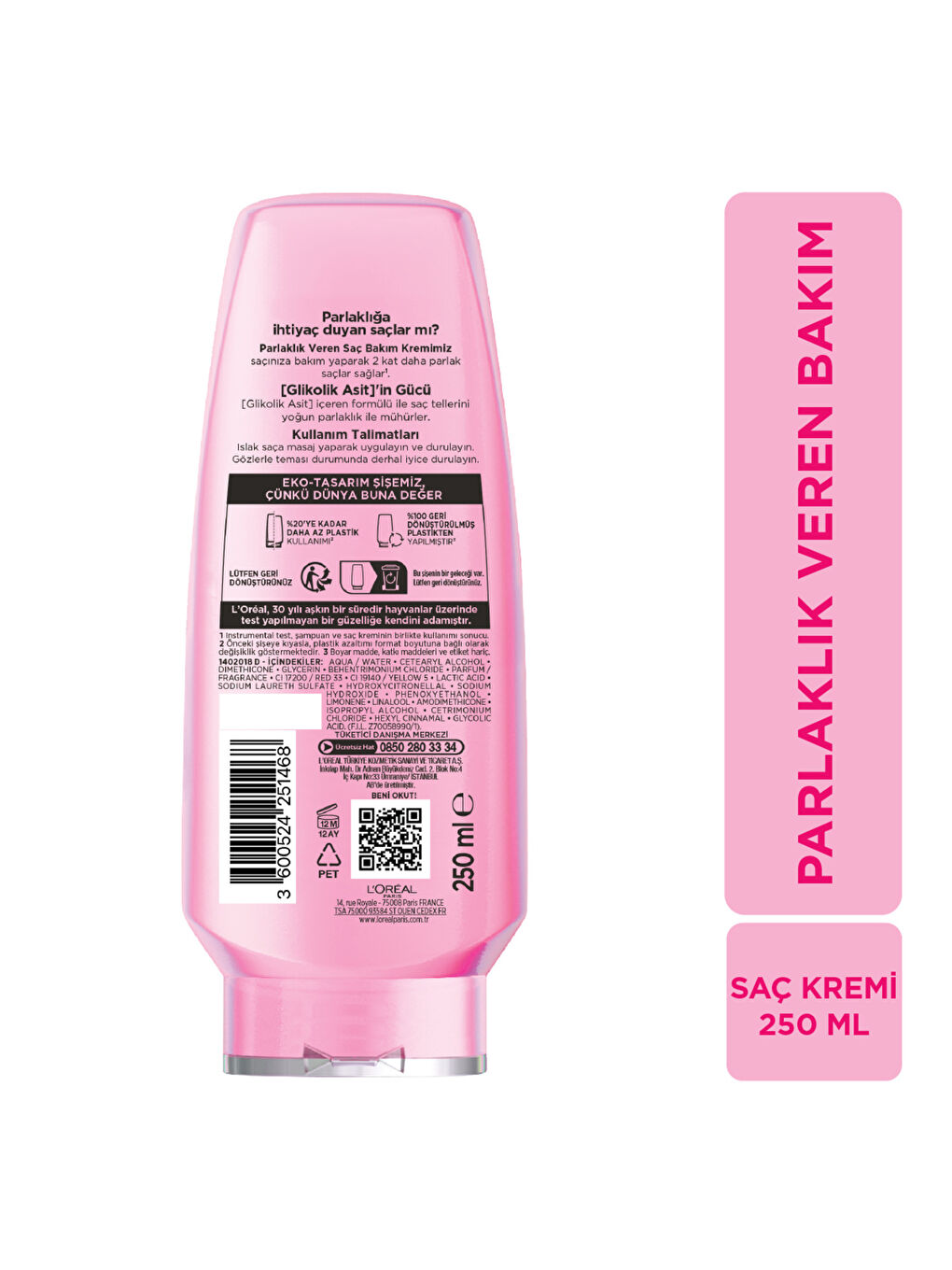 Elseve Glycolic Gloss Parlaklık Veren Saç Bakım Kremi 250ml-6