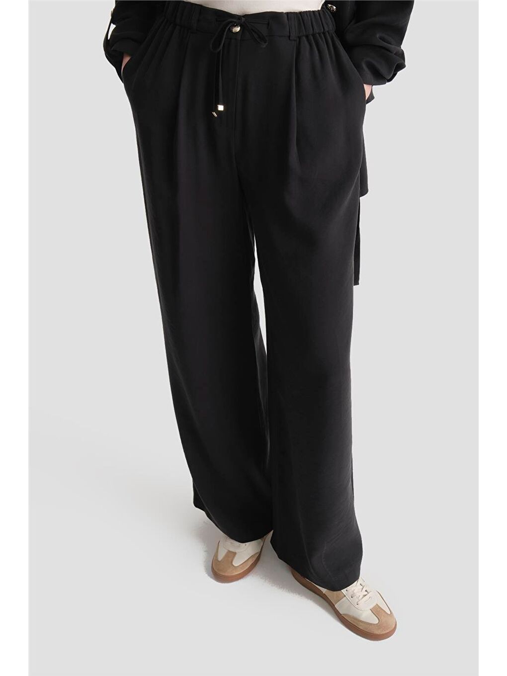 Beli Büzgülü Kupra Takım Siyah-4