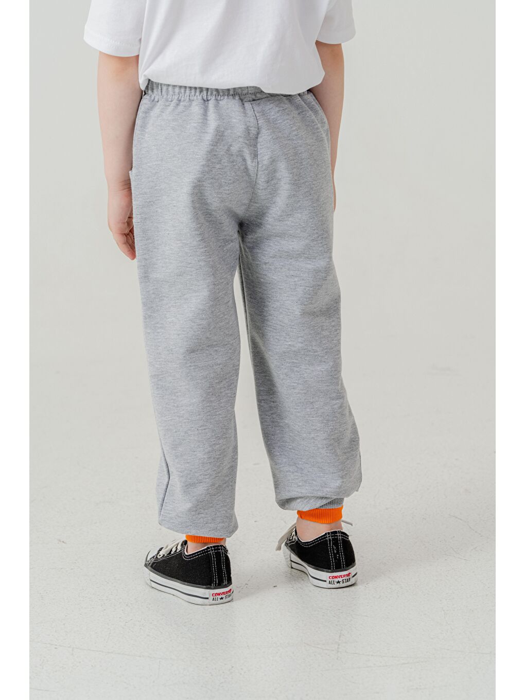 Gri New York City Skaters Baskılı Cepler Kuş Gözlü Erkek Çocuk Eşofman Altı-5