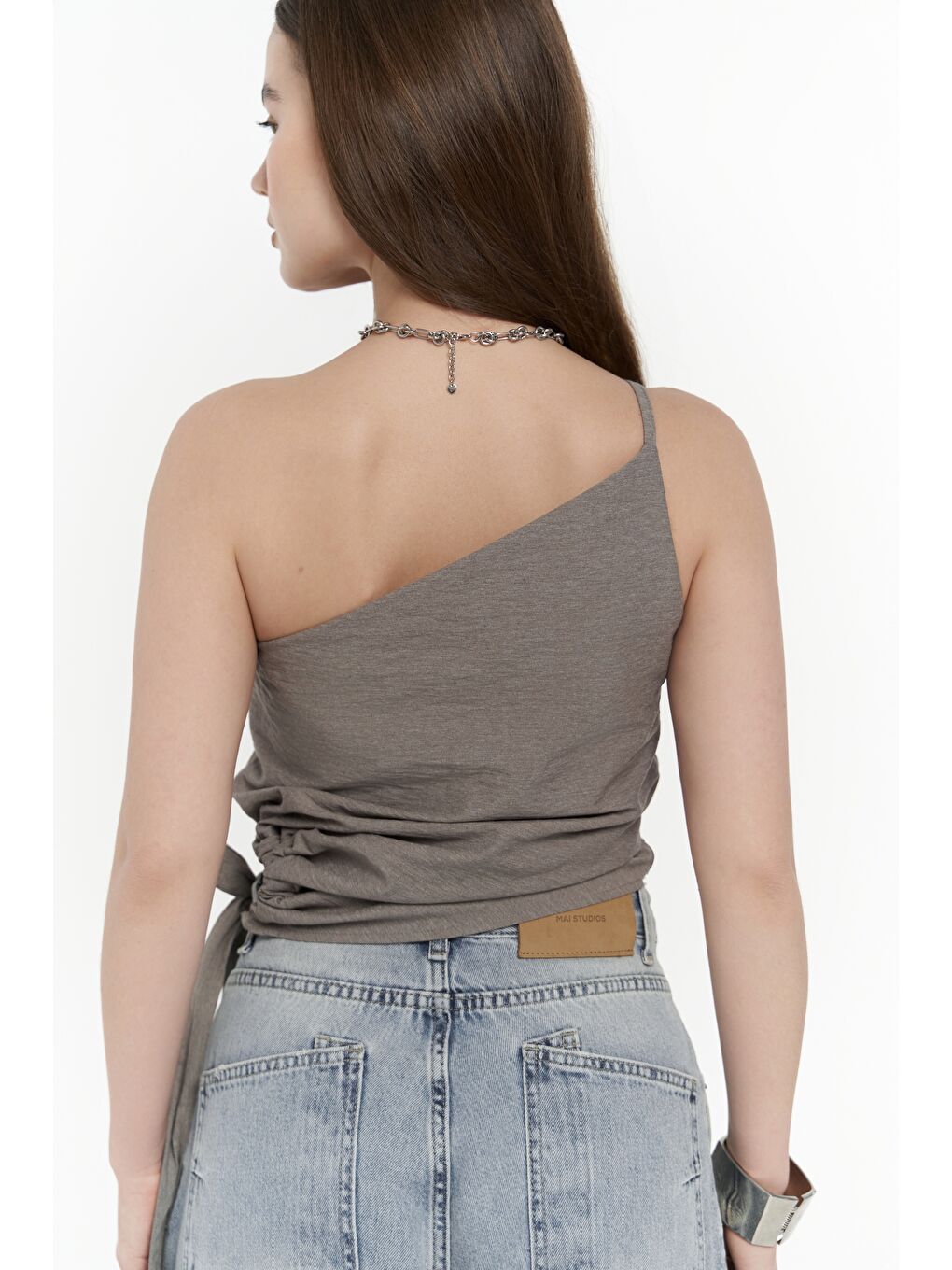 Calista Bağlamalı Gri Crop-4