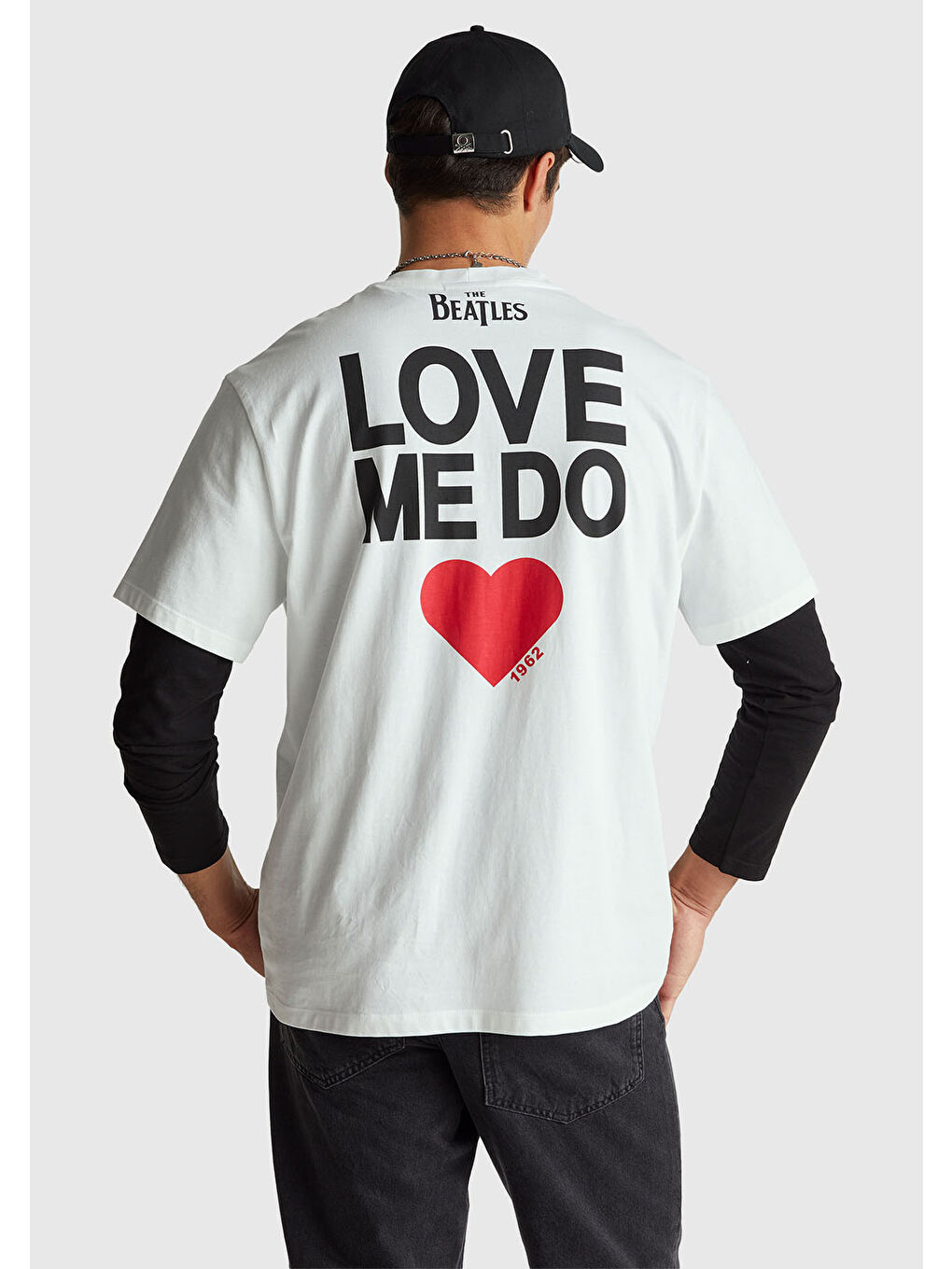 Unisex Beyaz %100 Pamuk The Beatles Baskılı T-Shirt-2