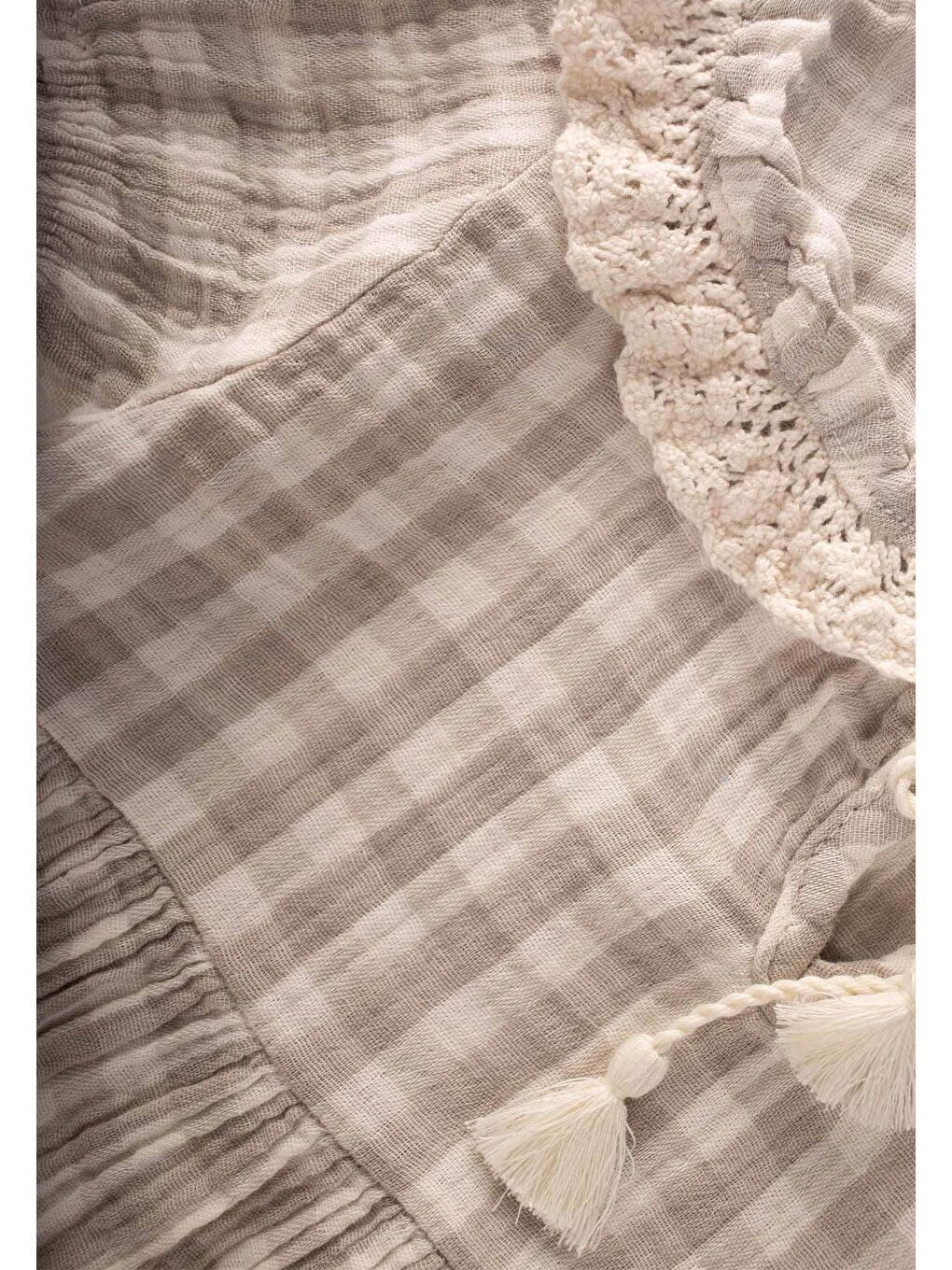 Bej Kız Çocuk Elbise-3