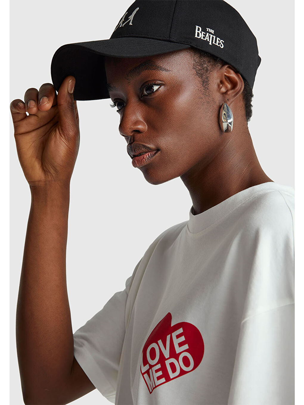 Unisex Beyaz %100 Pamuk The Beatles Baskılı T-Shirt-7