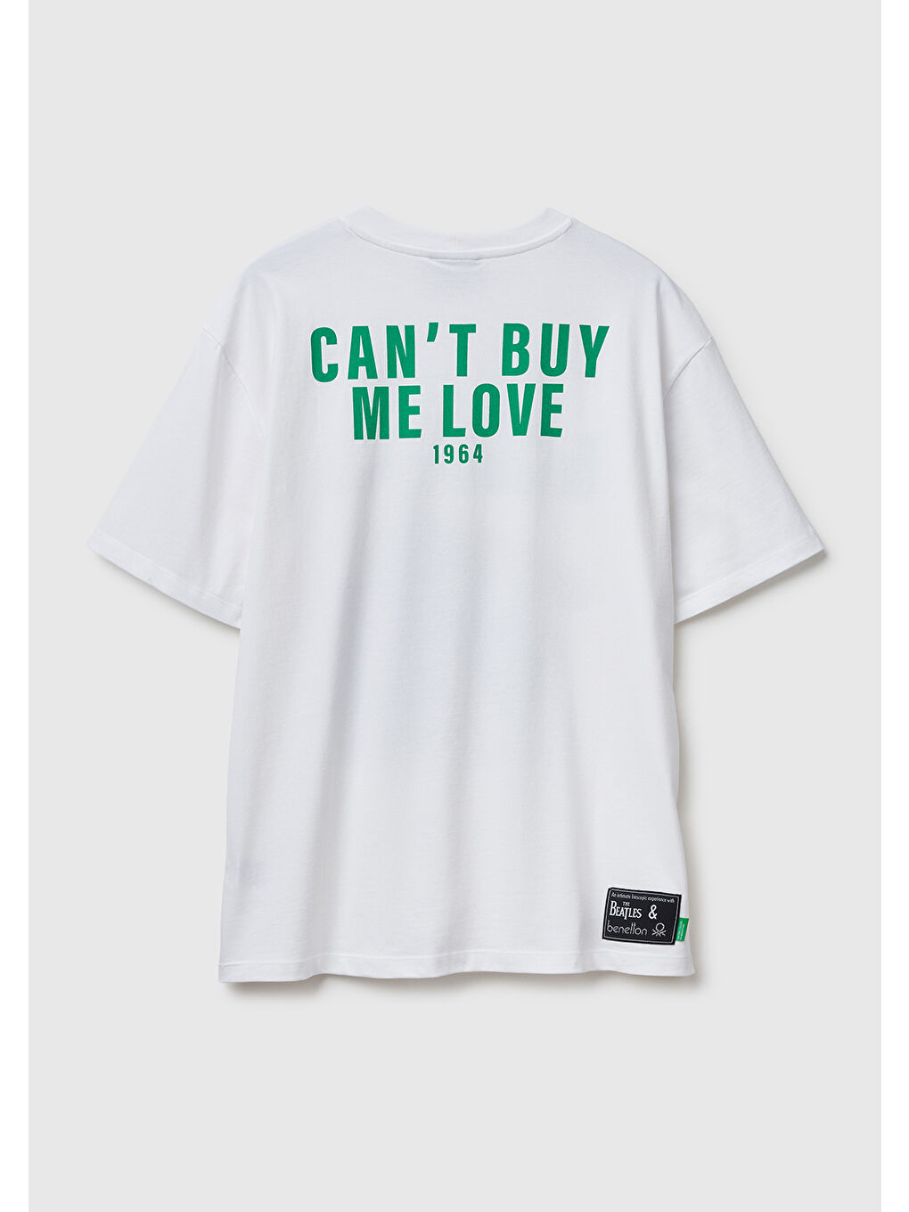 Unisex Beyaz-Siyah %100 Pamuk The Beatles Baskılı T-Shirt-4