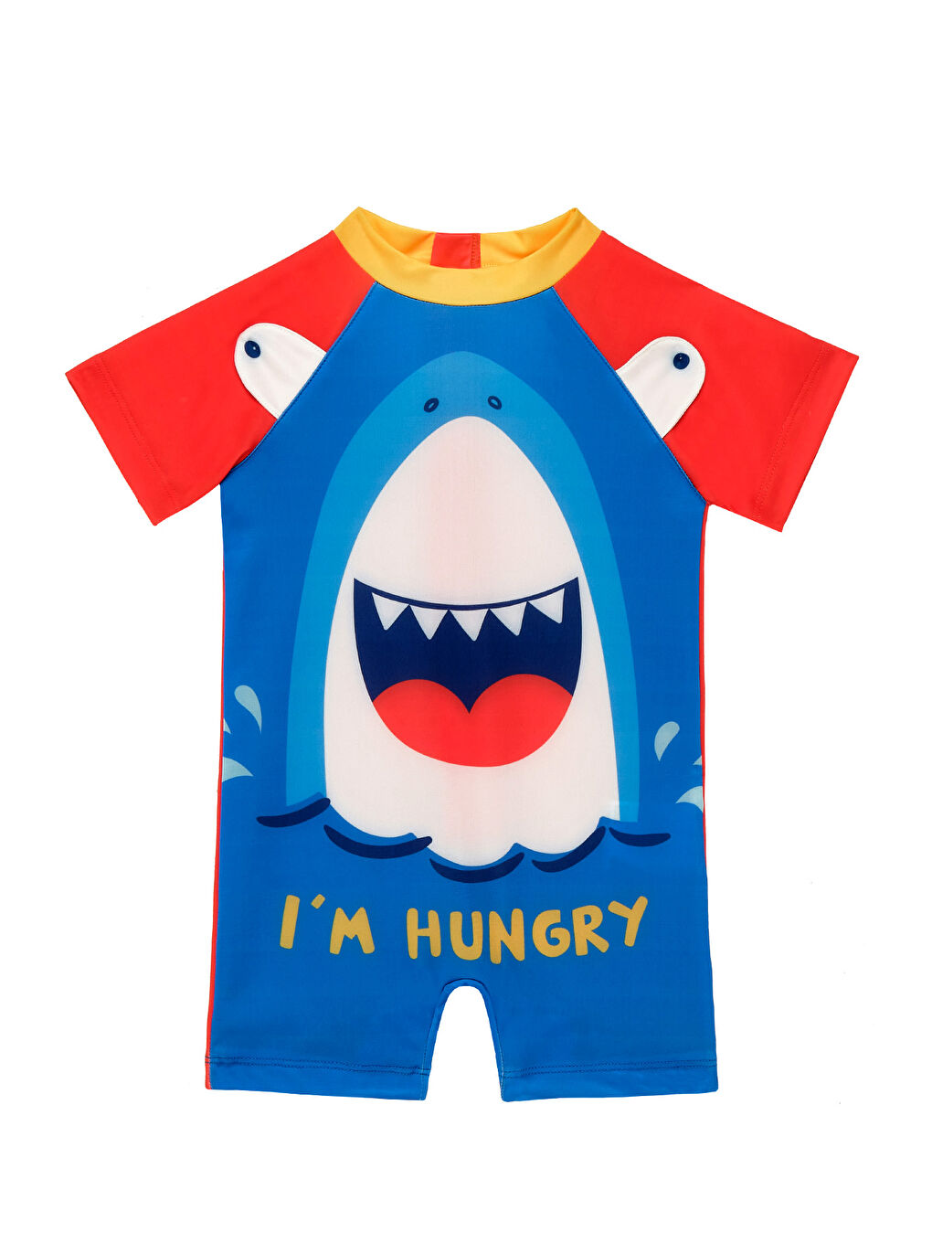 UV Korumalı Kısa Kollu Şortlu Tulum Çocuk Yüzücü Mayo 5114 Mavi02