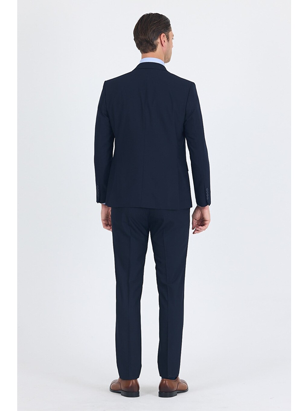 Lacivert Kılıç Yaka Esnek 6 Drop Slim Fit Basic Takım Elbise 1001255011-4