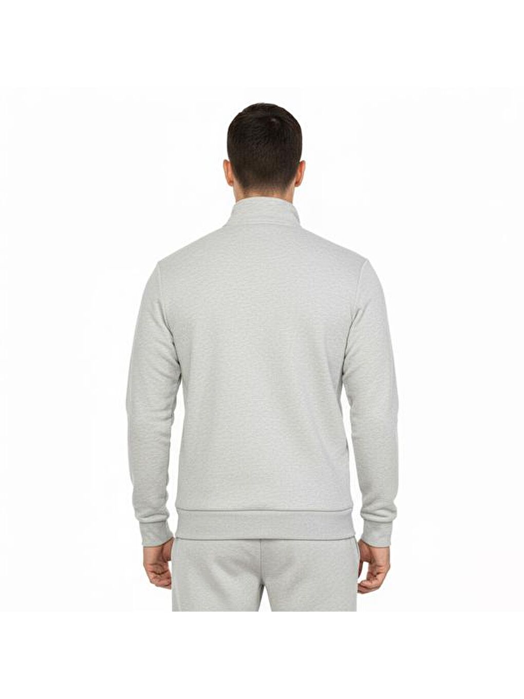 Pulse Erkek Gri Dik Yaka Fermuarlı Sweatshirt-1