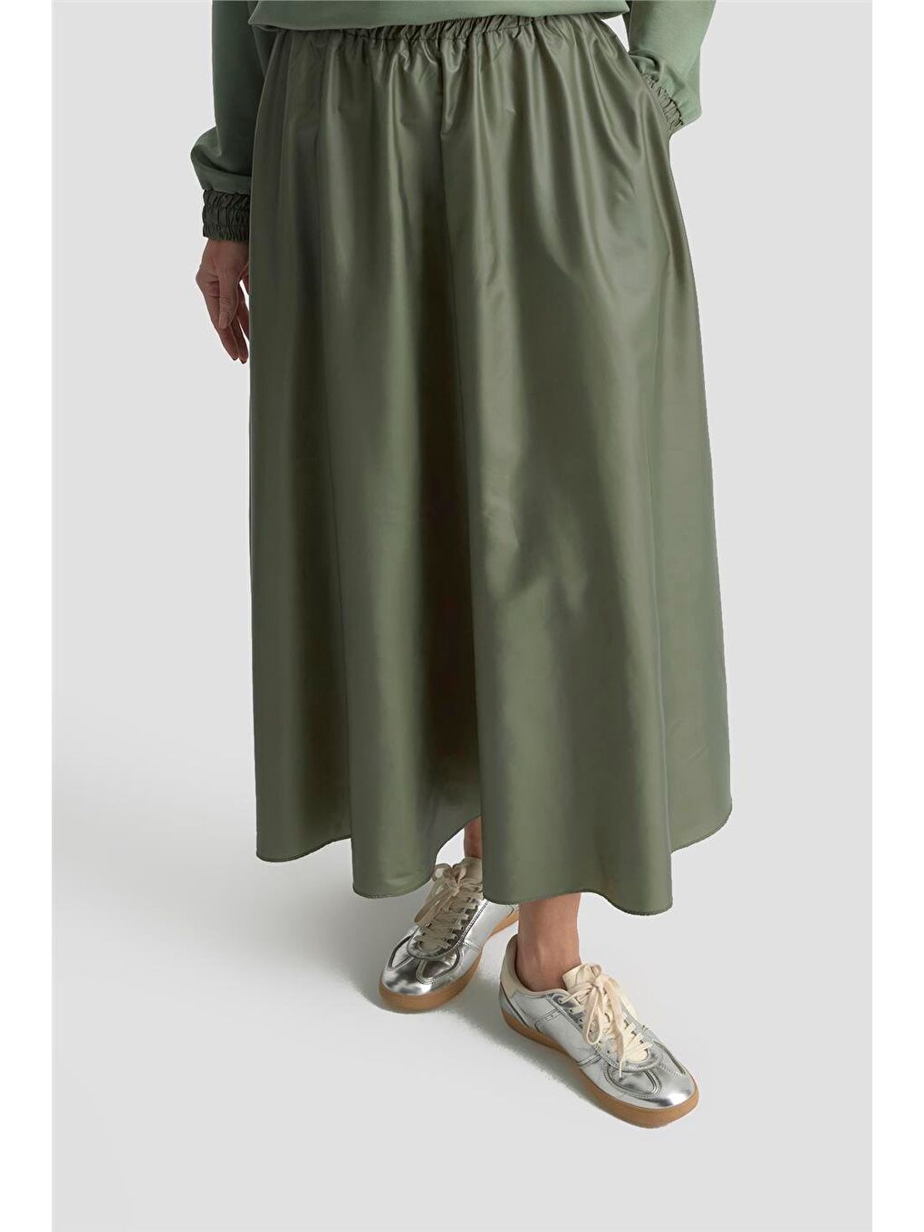 Çıtçıt Detaylı Örme Takım 25Kd4007 Haki-4