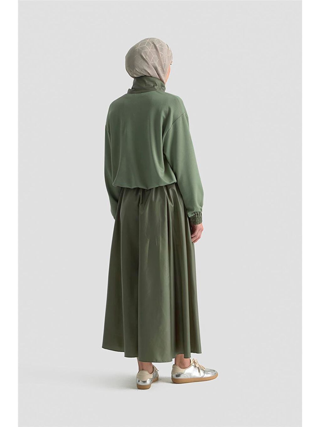 Çıtçıt Detaylı Örme Takım 25Kd4007 Haki-5