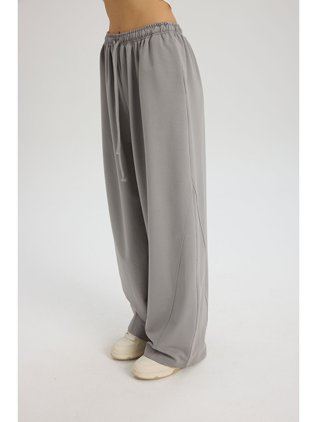 Gri Scarlet Duman Crop Eşofman Takım-6