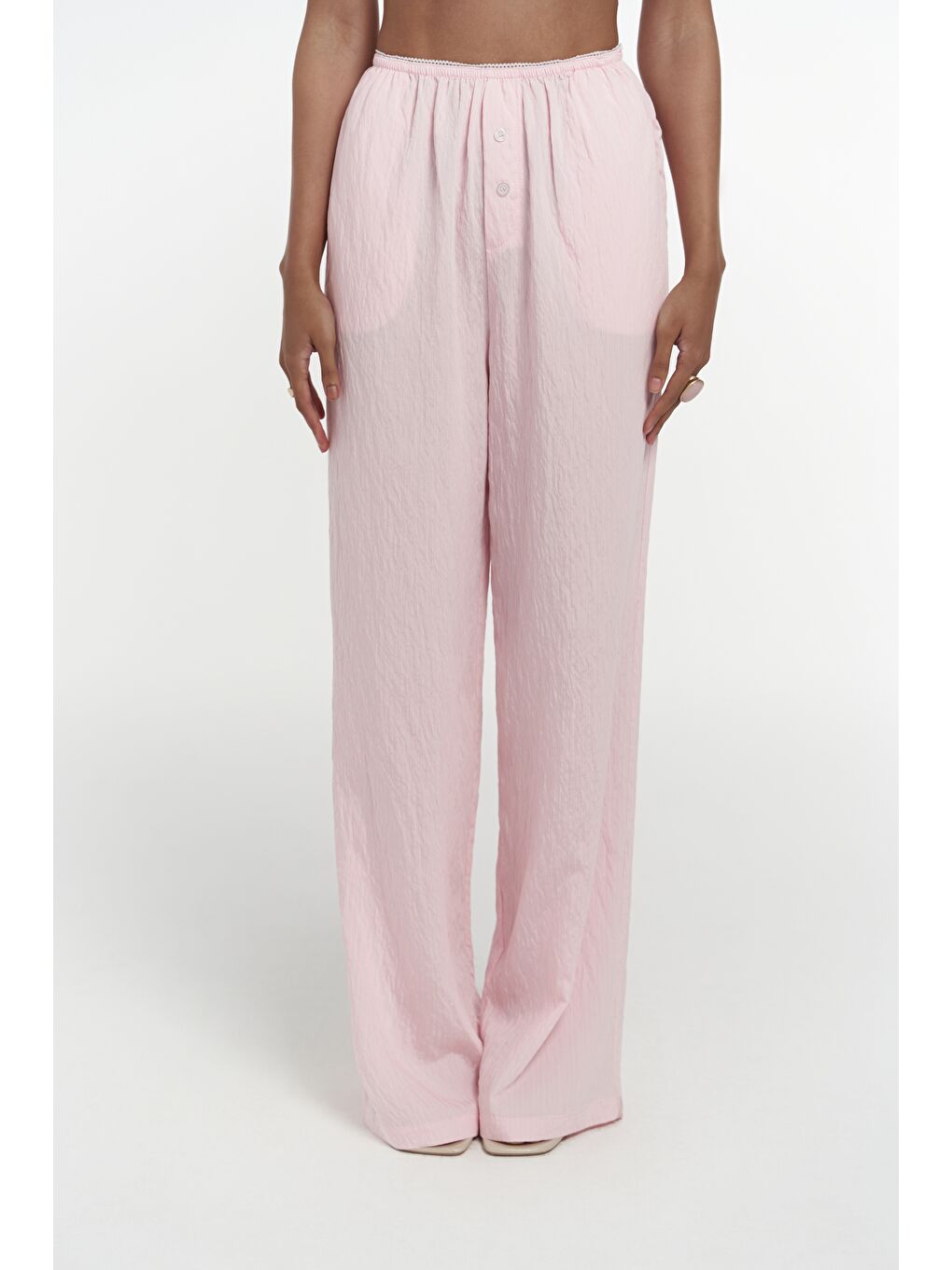 Melia Dantel Detay Pembe Üçlü Takım-5