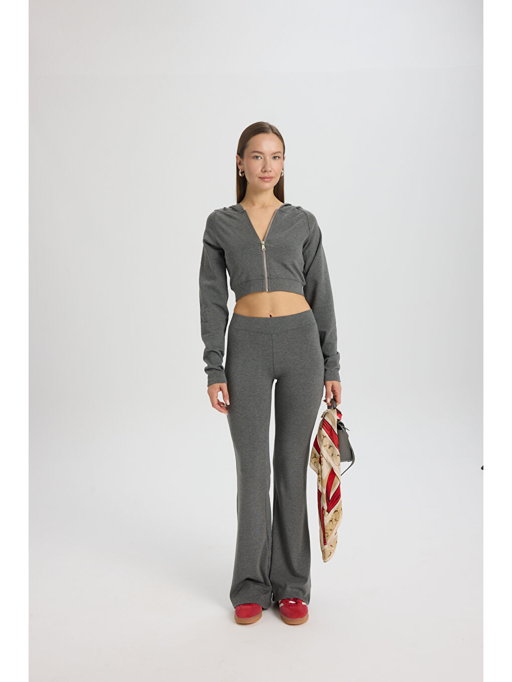 Remy Fermuarlı Antrasit Eşofman Takım-1