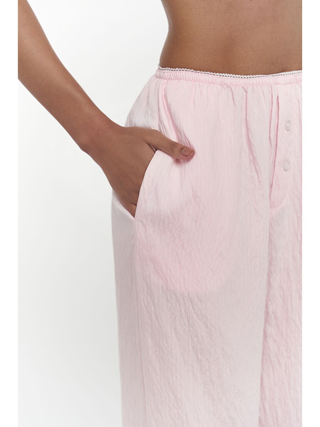 Melia Dantel Detay Pembe Üçlü Takım-7