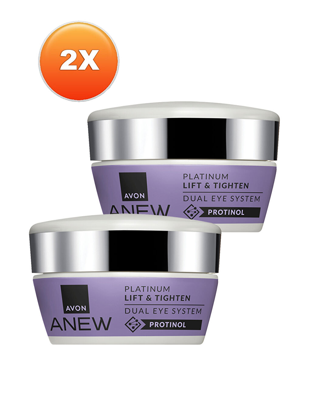 AVON Renksiz Anew Platinum Lift & Tighten Dual Eye System 20 Ml. İkili Set - 1