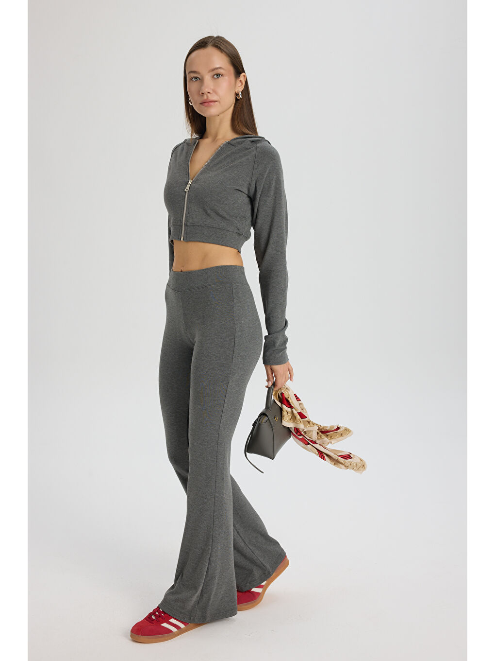 Remy Fermuarlı Antrasit Eşofman Takım-2