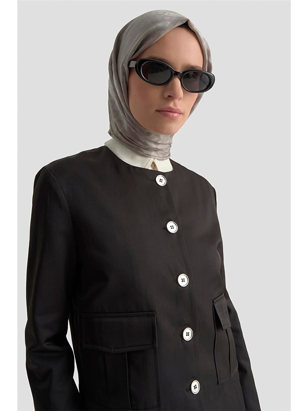 Düğme Detaylı Ceket Takım 25Kd1705 Siyah