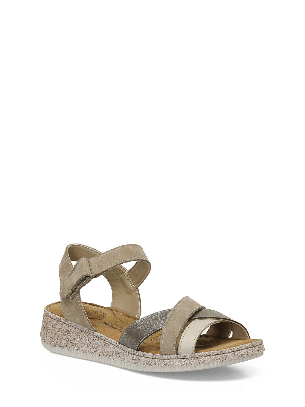 105502.Z5FX Bej Kadın Comfort Sandalet-1