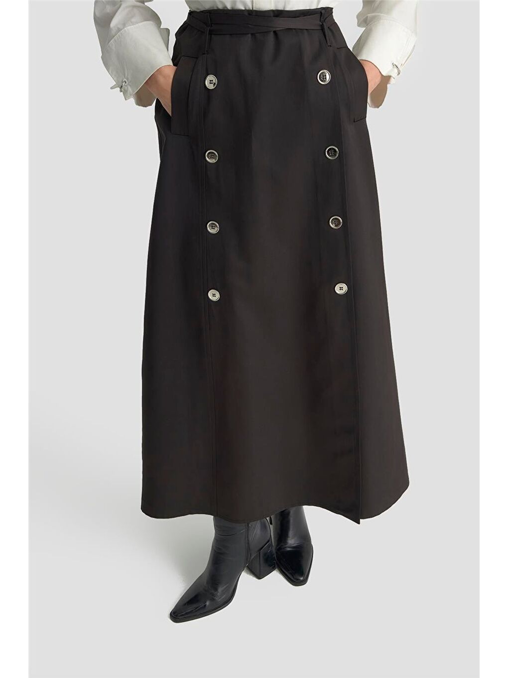 Düğme Detaylı Ceket Takım 25Kd1705 Siyah-4