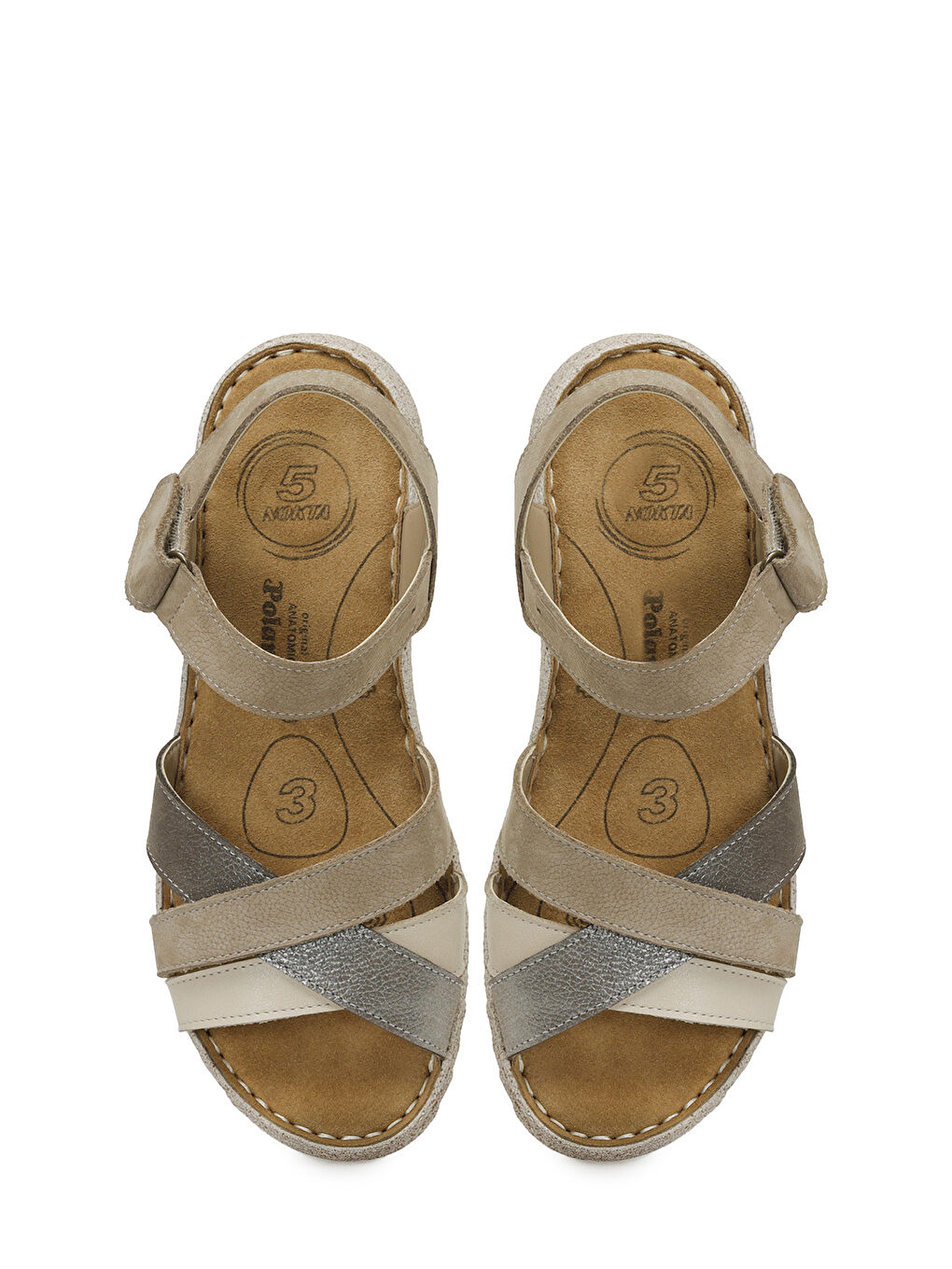 105502.Z5FX Bej Kadın Comfort Sandalet-3