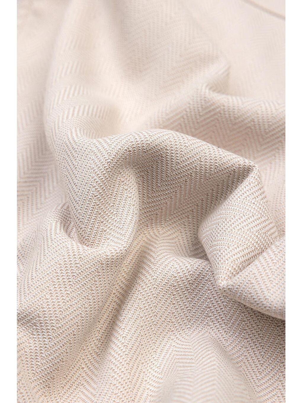 Verso Twill Overshirt Polyviskon Karışımlı Oversize Fit Bej Klasik Yaka Erkek Çizgili Ceket-6